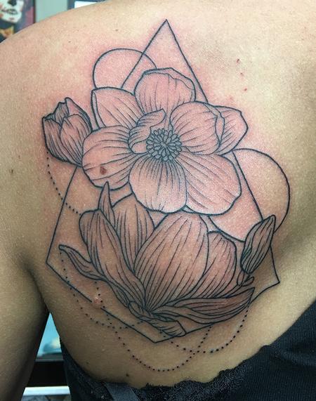 Tattoos - Line Work Flowers - 128346
